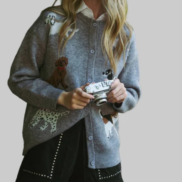 NWT Dog Lover Cardigan Sweater - Picture 3 of 3